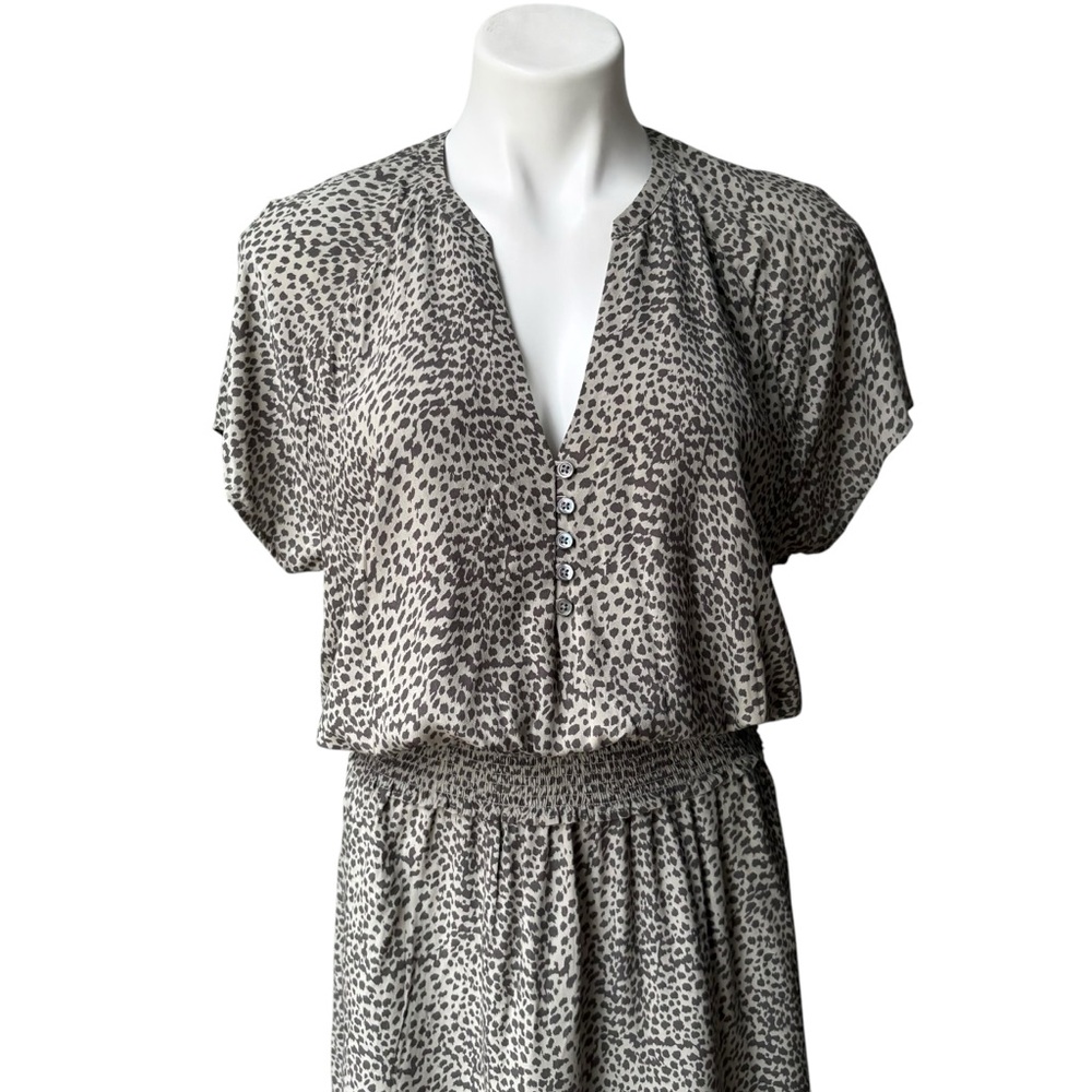 Rails Karla Animal Print Mini Dress in Olive Lynx, Sz L - Picture 11 of 14
